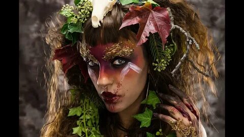 Dark Fairy/Nymph/Cannibal 🍁 Fata oscura 🎃 Halloween Makeup T