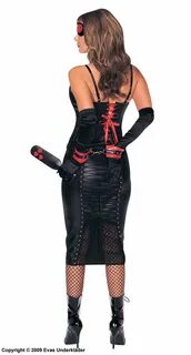 Dominatrix costume with long skirt