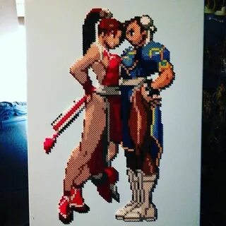 MaivsChun-li Pixel art characters, Marvel vs capcom, Street 