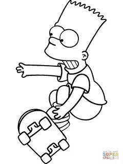 Skating Bart Disegni, Disegni di scarabocchio, Disegni facil