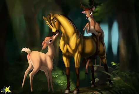 klaus doberman-bambi film+disney+spirit stallion of the cima