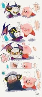 Oh my gosh, so cute! *Q* Yes, I ship Kirby x Meta Knight and