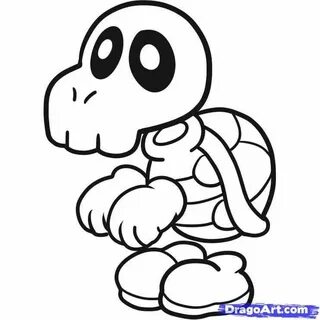 DONE Paper Mario dry bones Mario coloring pages, Super mario