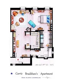 Detailed Floor Plan Drawings of Popular TV and Film Homes