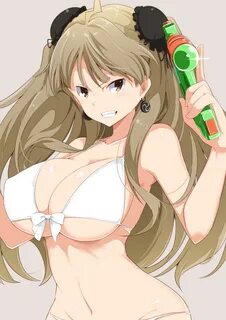 Safebooru - :) 1girl ahoge bangs bikini breasts brown eyes b