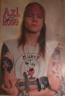German Poster AXL Rose Guns N Roses not SHIRTLESS Tattoo Roc