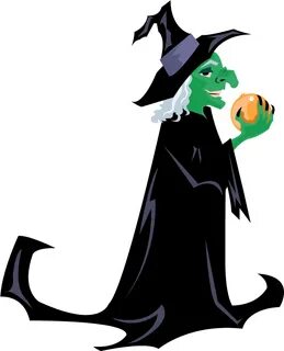 Clipartfort Holidays Halloween Green - Witch Cartoon Clipart