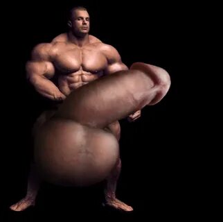 Gigantic Huge Meat: Massive bodybuilder with mega balls and 