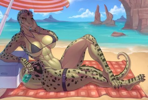 Relaxing in the Sun (SFW) by Blackie94 -- Fur Affinity dot n
