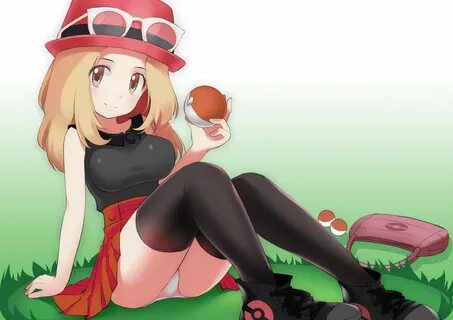 blonde hair brown eyes glasses hat mocchi panties pokemon se