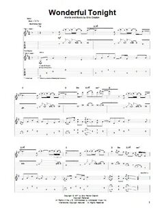 Wonderful Tonight Partituras Eric Clapton Guitarra Tablatura