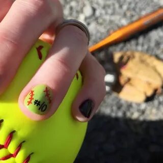 DIY softball nail design Nail Design, Nail Art, Nail Salon, 