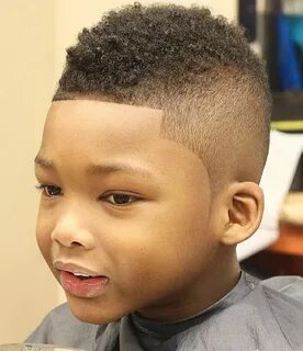 Short FroHawk + Line up - Hairstyle for black boys Boys curl