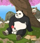 Xbooru - 2boys anthro foreskin furry gay gif kung fu panda l
