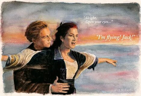 My Watercolour painting of Kate Winslet & Leonardo DiCaprio 