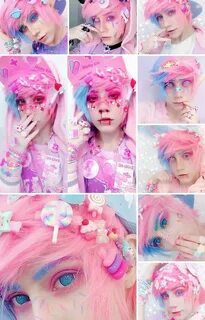 Fairy kei Pastel goth makeup, Pastel goth fashion, Pastel go