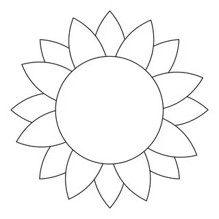 10 Best Sunflower Cut Out Template Printable - printablee.co