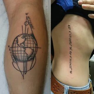 50+ Coordinate Tattoo Ideas To Show Your Adventure Love