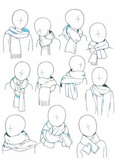 Scarf Drawing Reference and Sketches for Artists