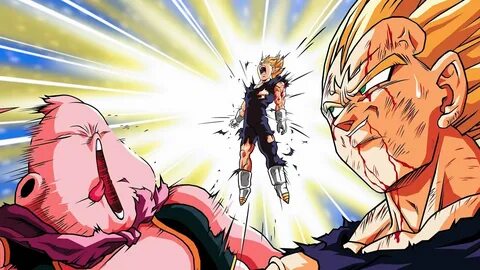 gohan,dabura and majin vegeta vs majin buu full fight amv - 