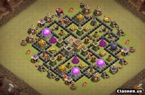 Copy Base Town Hall 8 Best TH8 War base With Link 7-2019 - W