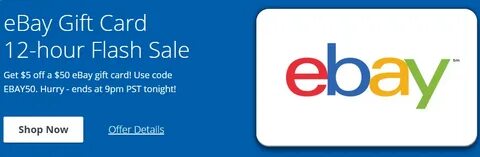 Gyft Flash Sale - Get $5 off $50 eBay Gift Cards