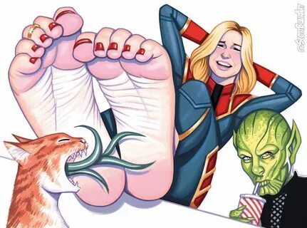 Captain Marvel and Goose by scottblairart on DeviantArt