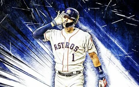 Скачать обои 4k, Carlos Correa, grunge art, MLB, Houston Ast