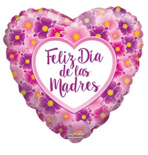 18" Feliz Día De Las Madres Flowers Foil Balloon (Spanish) B
