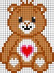 Download HD Care Bear Tenderheart Bear Perler Bead Pattern /