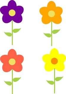 Download Free Printable Clipart And Coloring Pages - 4 Flowe