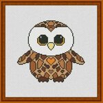 Owl Cross Stitch Pattern Beginner Cross Stitch Modern Cute C