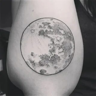 full moon etching Full moon tattoo, Dot work tattoo, Moon ta