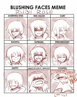 Blushing Face Meme Base 10 Images - Blushing Faces Meme By G