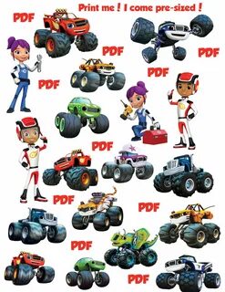 Blaze & the Monster Machines Clipart Images INSTANT DOWNLOAD