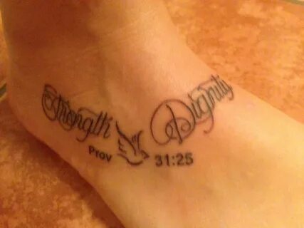 Mother/Daughter Tattoo Strength & Dignity Proverbs 31:25. Ta
