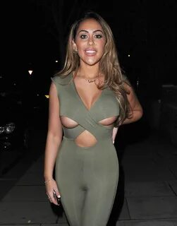 Geordie Shore's Sophie Kasaei flashes a LOT of underboob in skintight green cats
