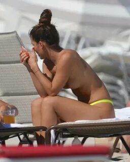 Covi Riva in Upskirt & Topless at the beach in Miami Beach U