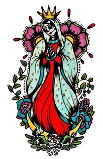 Day of the Dead Art and Tattoo Design by Leila Cothran Mexic