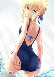 Yomi ヨ ミ on Twitter: "Swimsuit Saber 😊 #Fate https://t.co/C3