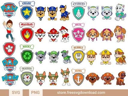 Paw Patrol Free Svg Png Cut Files Free Svg Download - Mobile