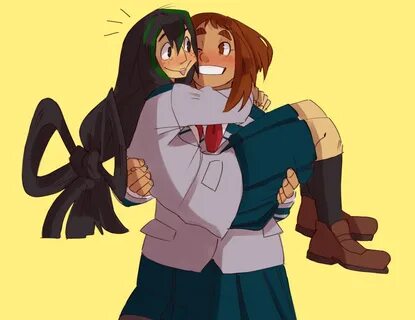 BNHA - Ochako Uraraka x Tsuyu Asui - Tsuchako My hero academ