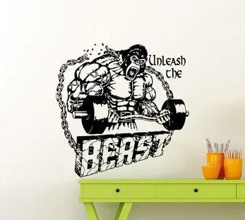 Special Gym Wall Decal Unleash Beast Fitness Motivational Qu