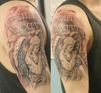 26+ Praying Angel Tattoos On Half Sleeve