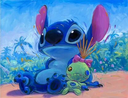 Hanging with Scrump Stitch from Lilo and Stitch Giclee by Wi