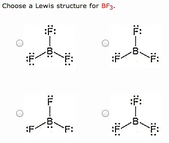 Choose the best lewis structure for bf3