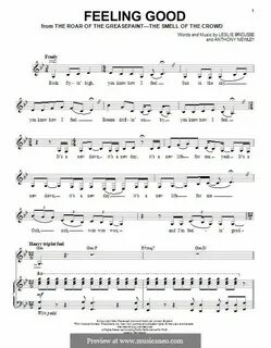7+ Chords for Feeling Good Piano Sheet Music Michael Buble E