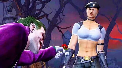 Flirty Sonya & Joker Scene - Mortal Kombat Vs DC Universe - 