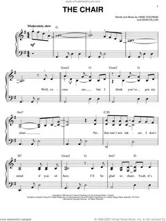 Strait - The Chair sheet music for piano solo (PDF-interacti