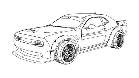 Dodge Challenger Coloring Pages Mclarenweightliftingenquiry